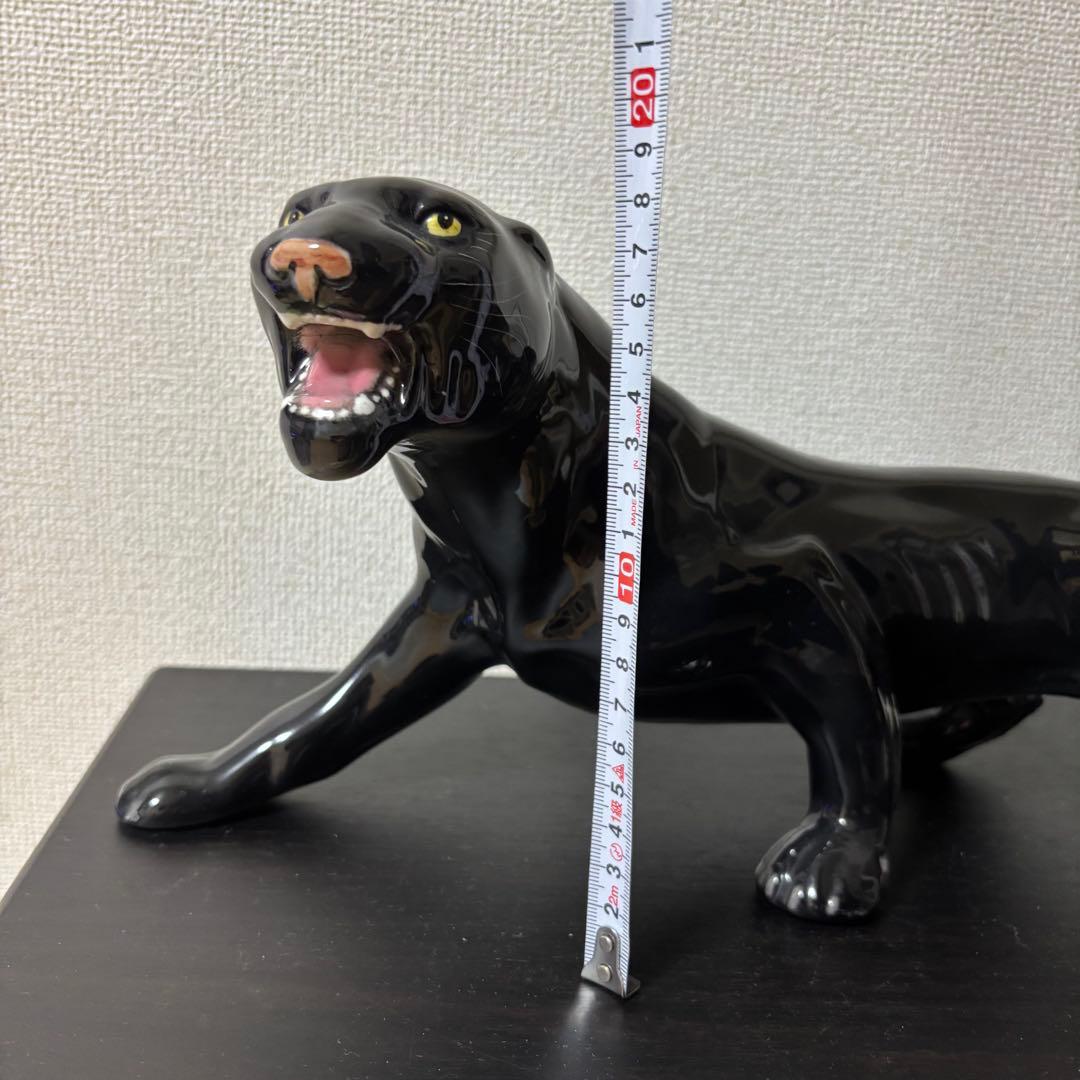 Vintage black panther ブラックパンサー　セラミック　置物