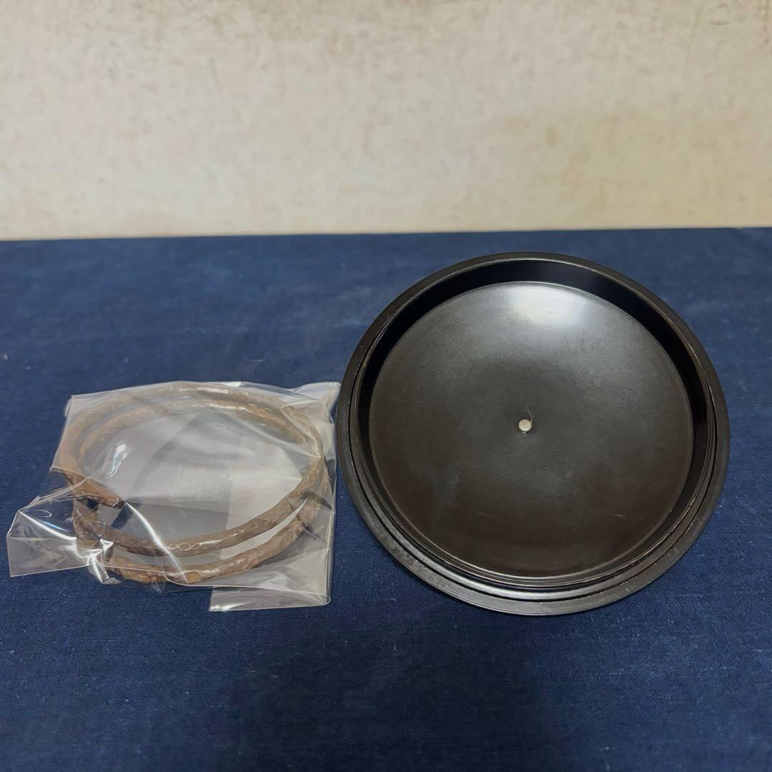 風炉 茶釜 電熱器 唐銅鬼面風炉釜 南鐐撮(銀摘)野々田製電熱器 敷板 底瓦