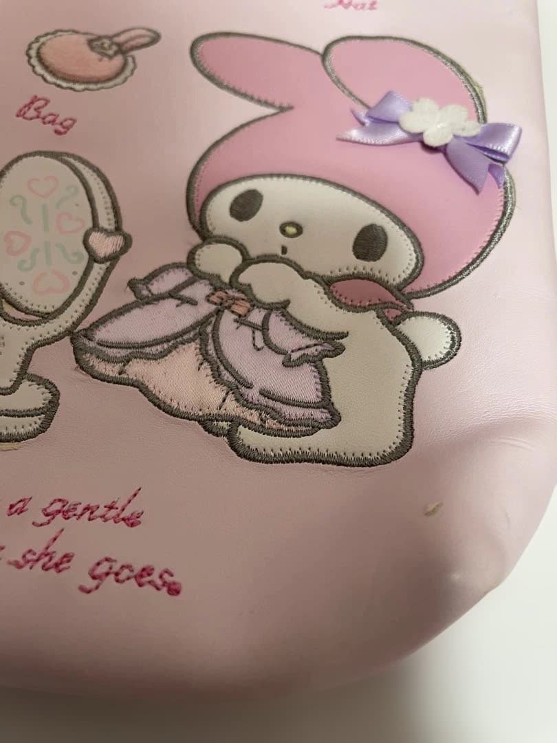 My Melody 大きめポーチ ピンクきせかえマイメロ⚠️破れあり