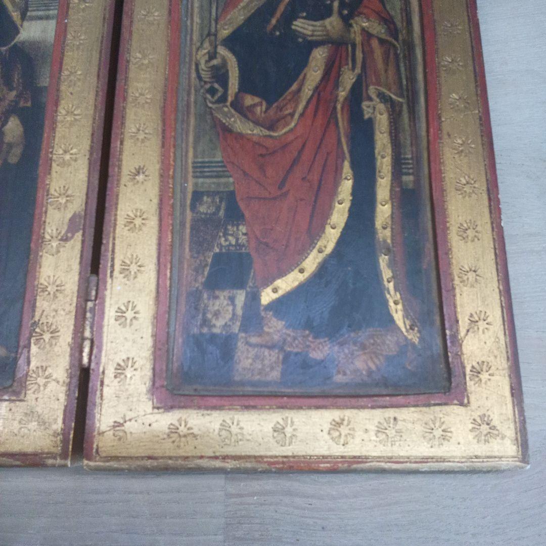 祭壇画 トリプティック 　イタリア土産品ビンテージ