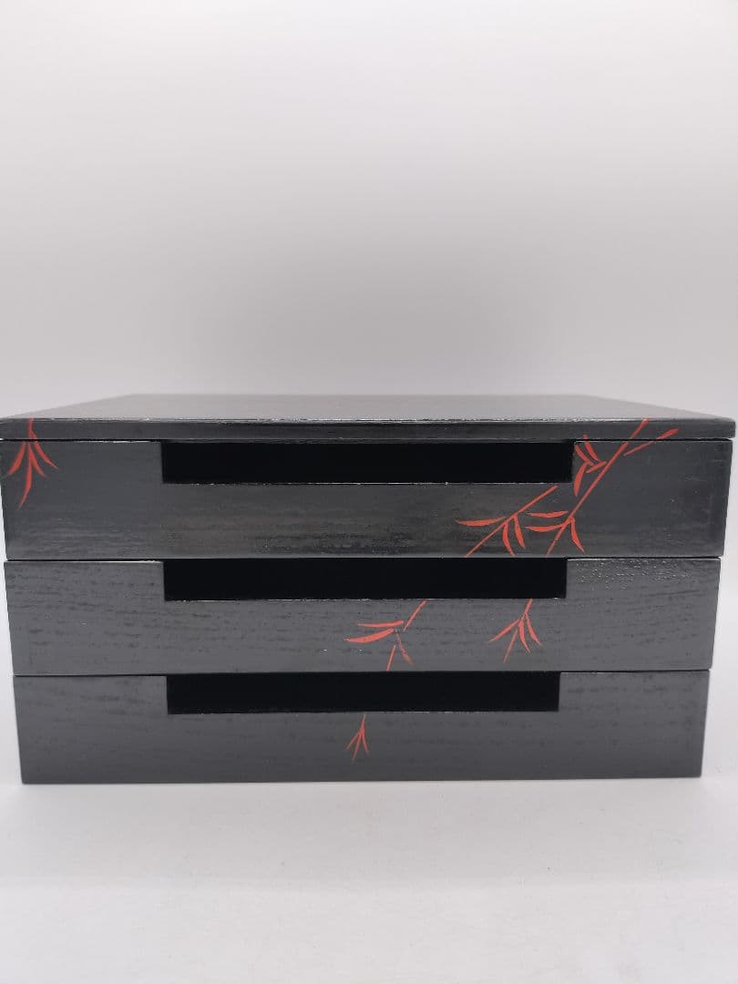 c755 菓子器 鵬雲斎好 三段田楽 京塗 北村葵春 木箱 茶道具 古物