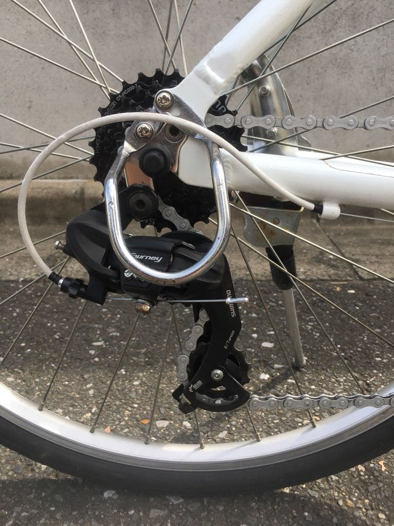 整備済 クロスバイク 自転車 子供 女子 26インチ 美品 綺麗 ホワイト 白