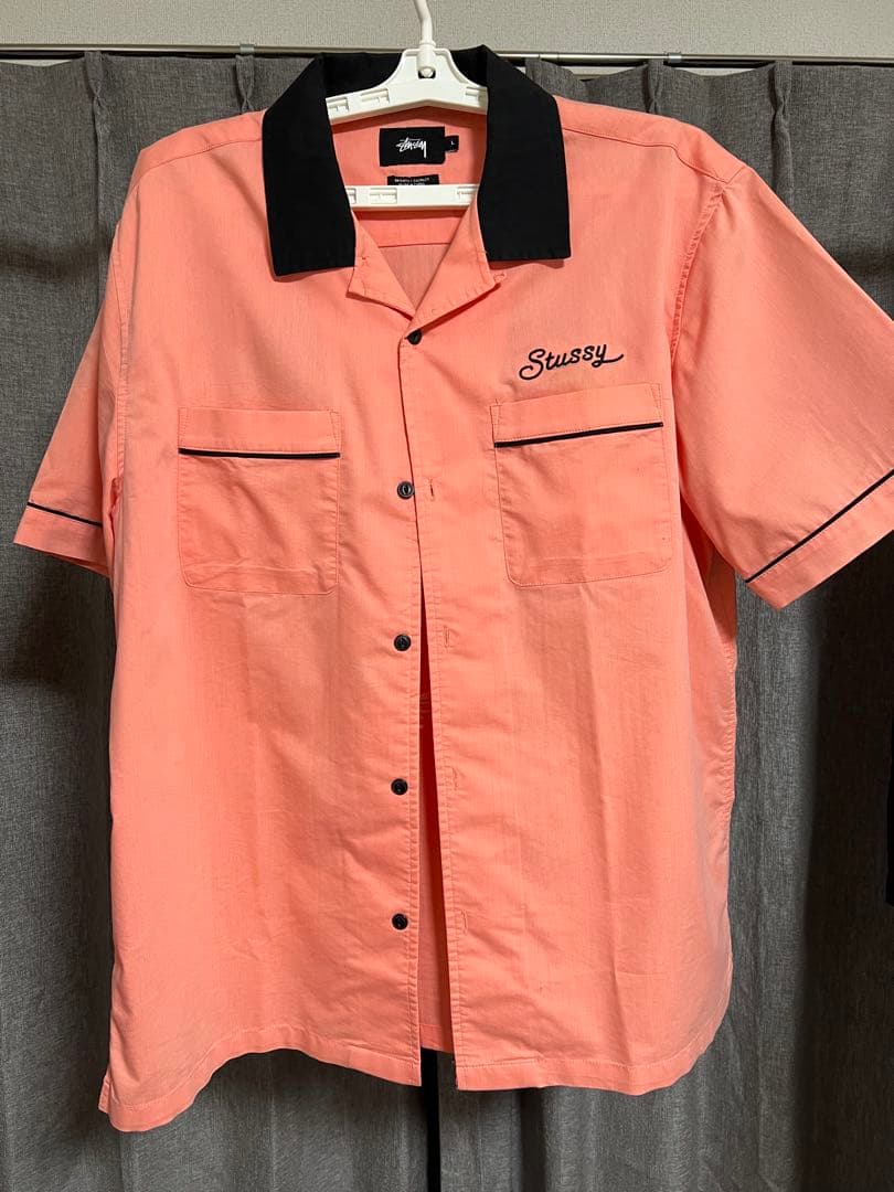 Stussy ピンク 半袖シャツ Lサイズ