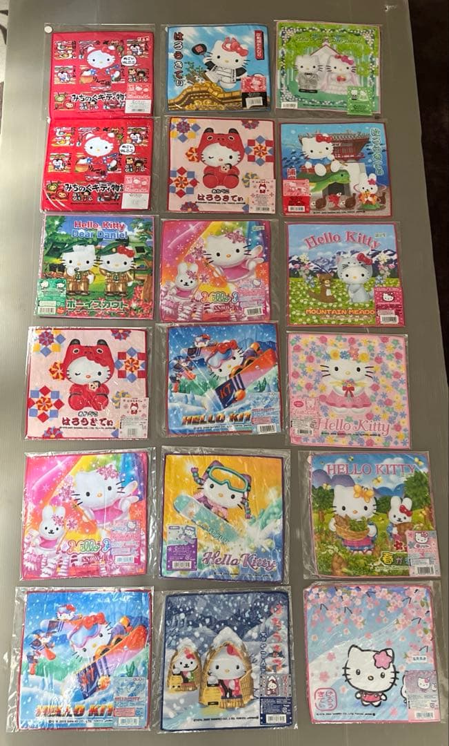 最終値下げ キティちゃん ✨レア✨ご当地キティ プチタオル 249枚 まとめ売り