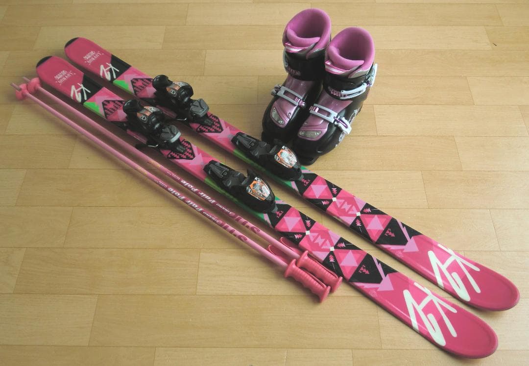 ■■送料無料■K2■ジュニア用スキー4点セット■板136靴24■WAX済■■