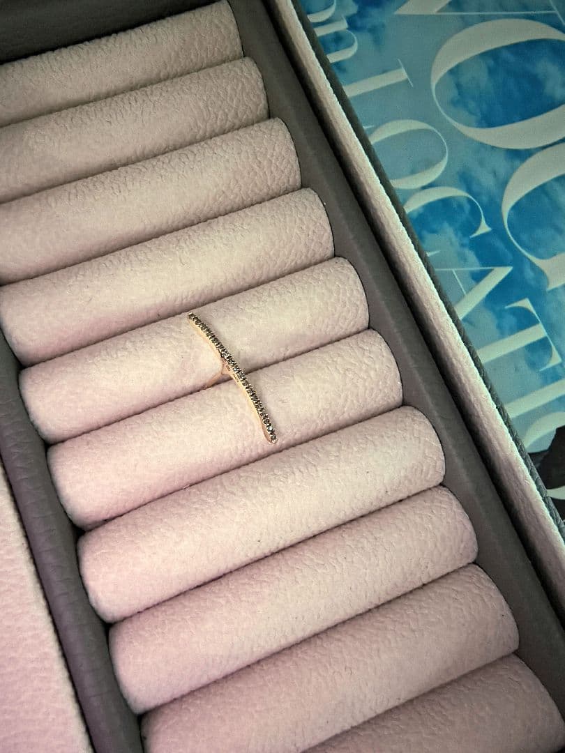 Hirotaka/GOSSAMER ロングバー ダイヤモンド ピアス