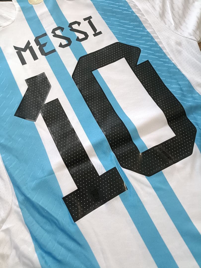 アルゼンチン代表 2022W杯カタール大会　メッシ10　オーセンティック