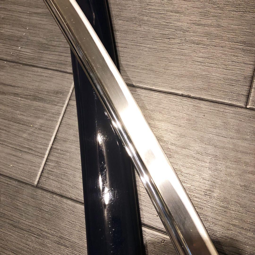 高級模造刀　高級居合刀　樋入り　優勢刃紋刀身　白拵え　亜合金刀身