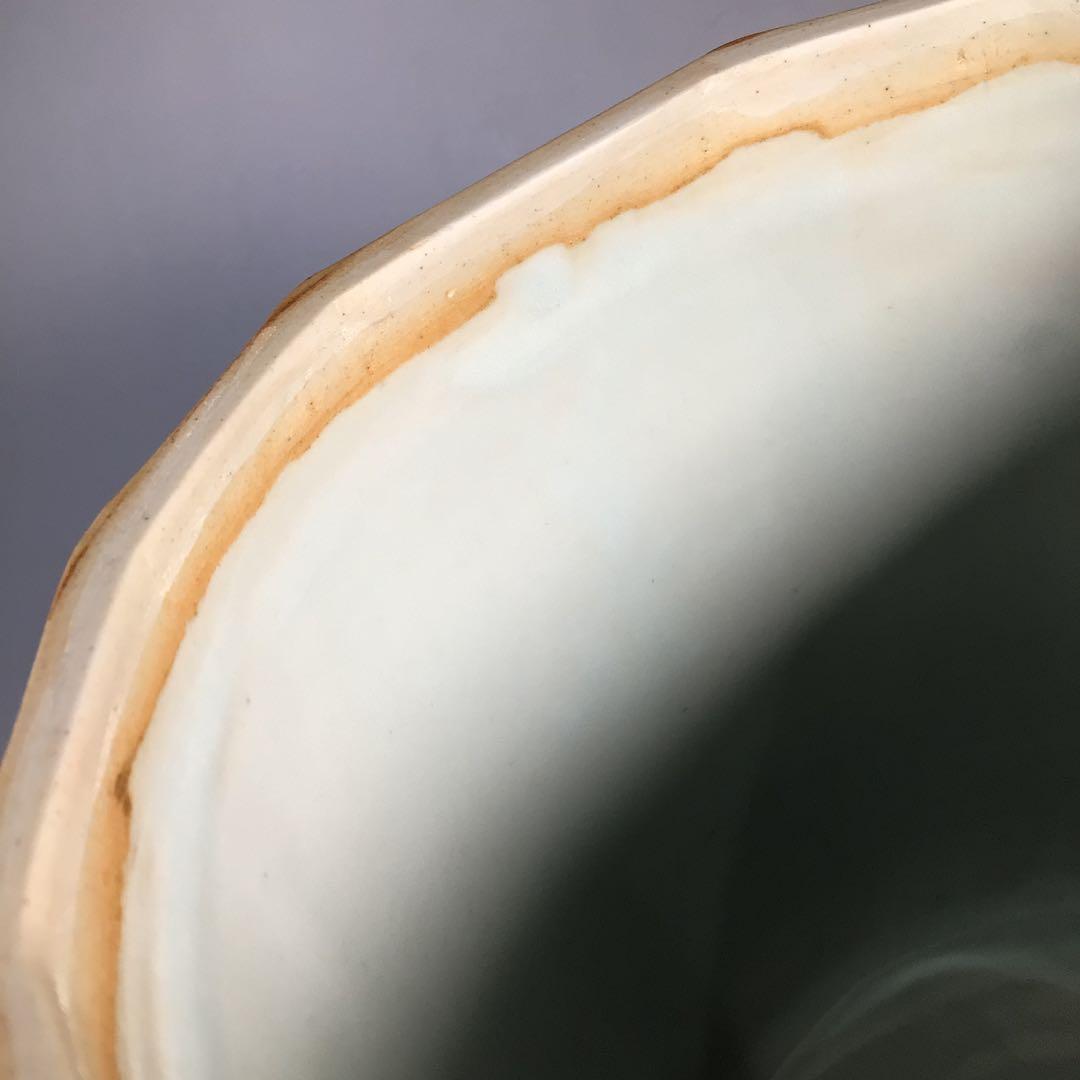 Ｍ７７７　水指　『凌山造』『染付山水人物文』『呉須十二角水指』　共箱　茶道具