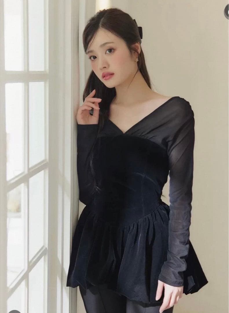 未使用　polaura ポローラ　ビスチェドッキングバルーントップス　ブラウン