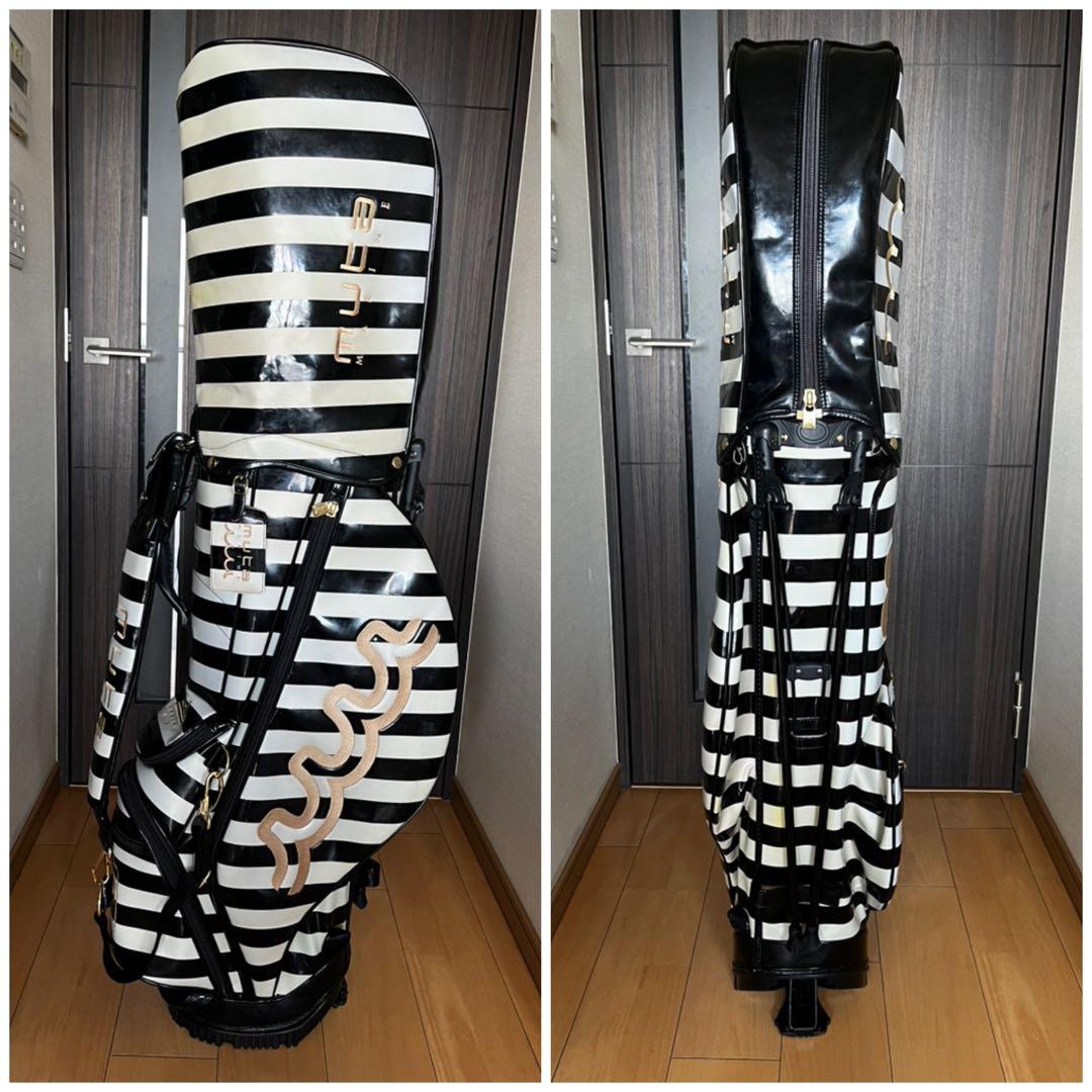 良品完売品希少ムータ muta MARINE スタンドキャディバッグ　ストライプ