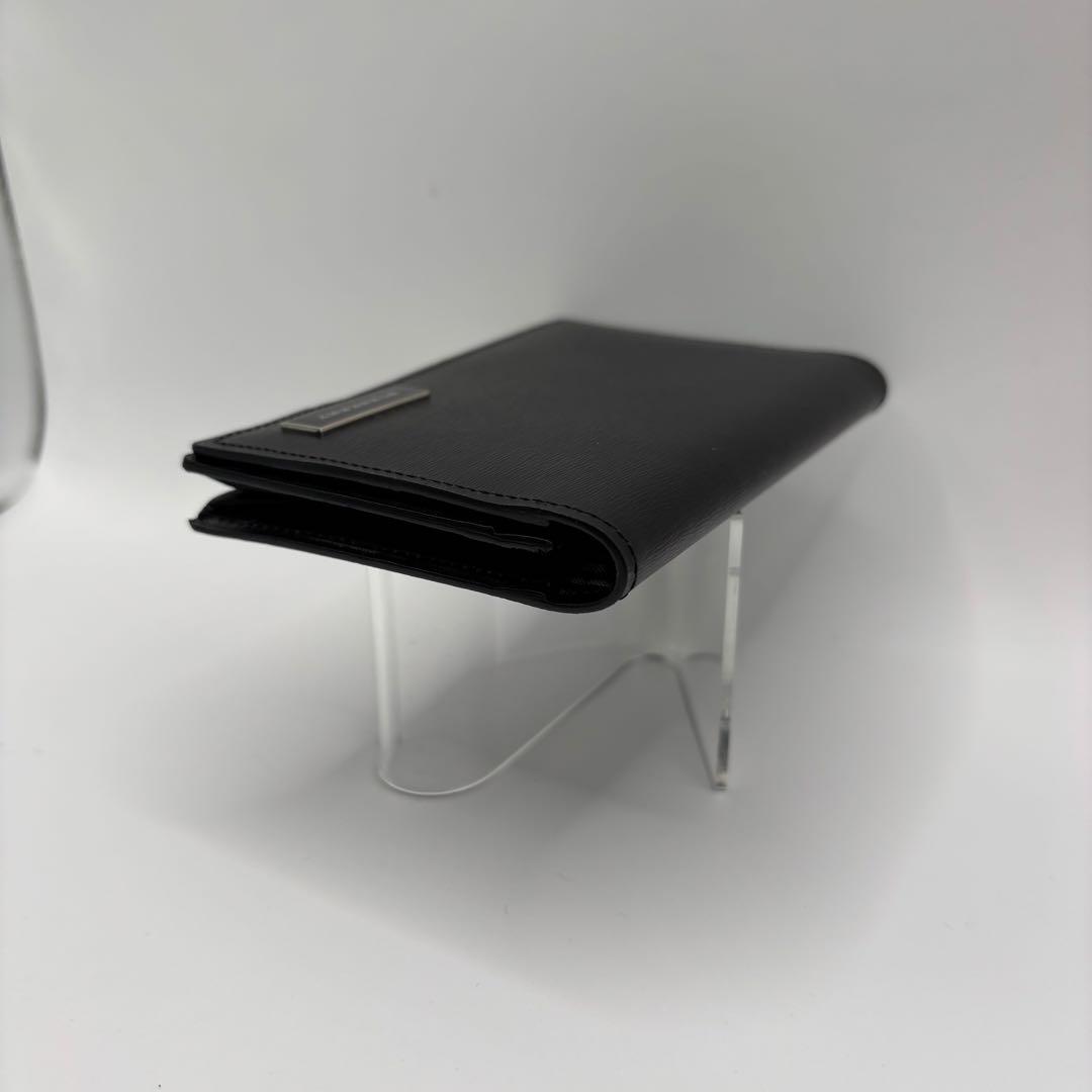 BURBERRY 名刺入れ　カードケース　ブラック　プレート　シルバー　レザー