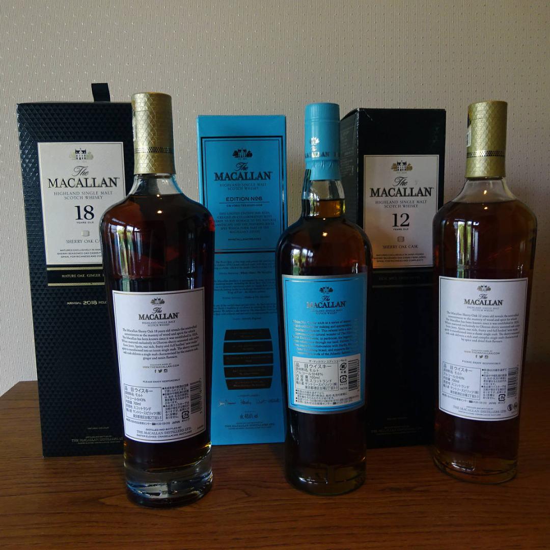 3本セット未開栓マッカラン18年12年 エディション No.6スコッチ国内正規品
