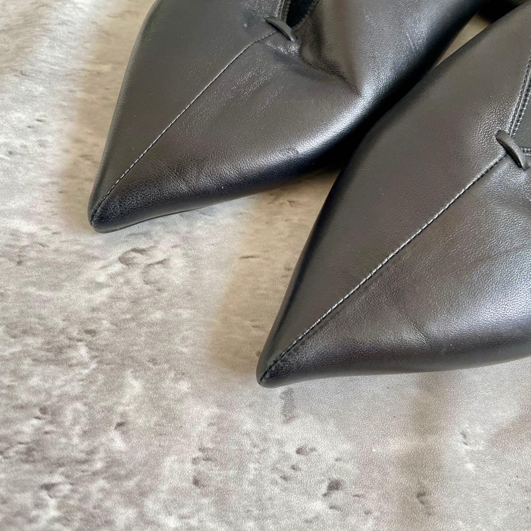 美品 セリーヌ ミュール フラットシューズ リボン 36.5 23㎝