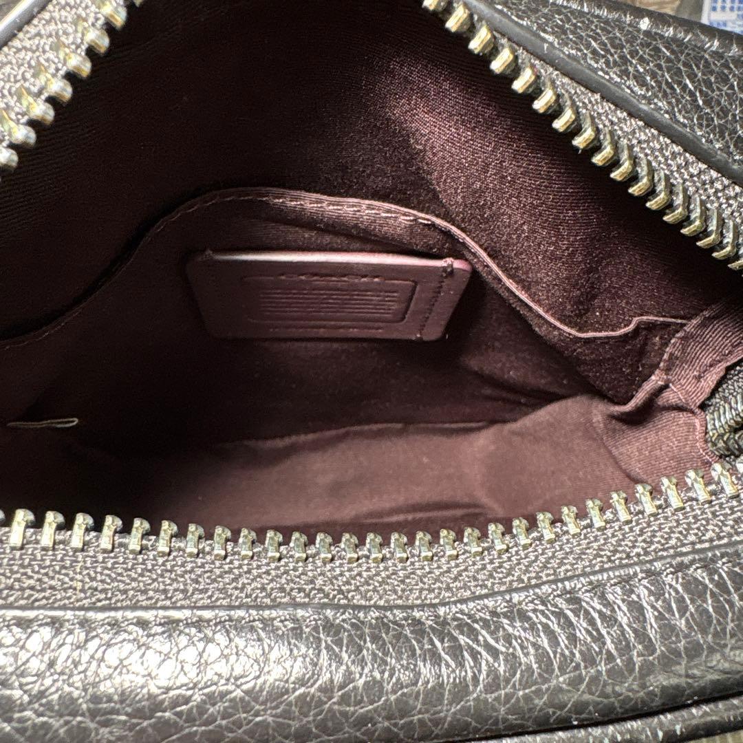 coach　コーチ ダークブラウン ブラック ショルダーバッグ