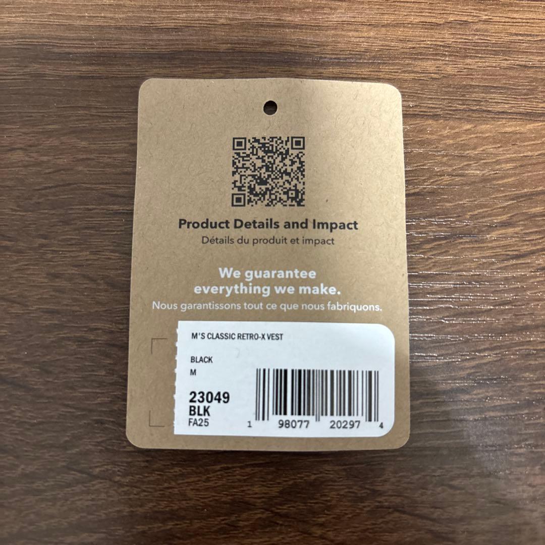 パタゴニア　レトロX ベスト　ブラック　2025年モデル　 Mサイズ