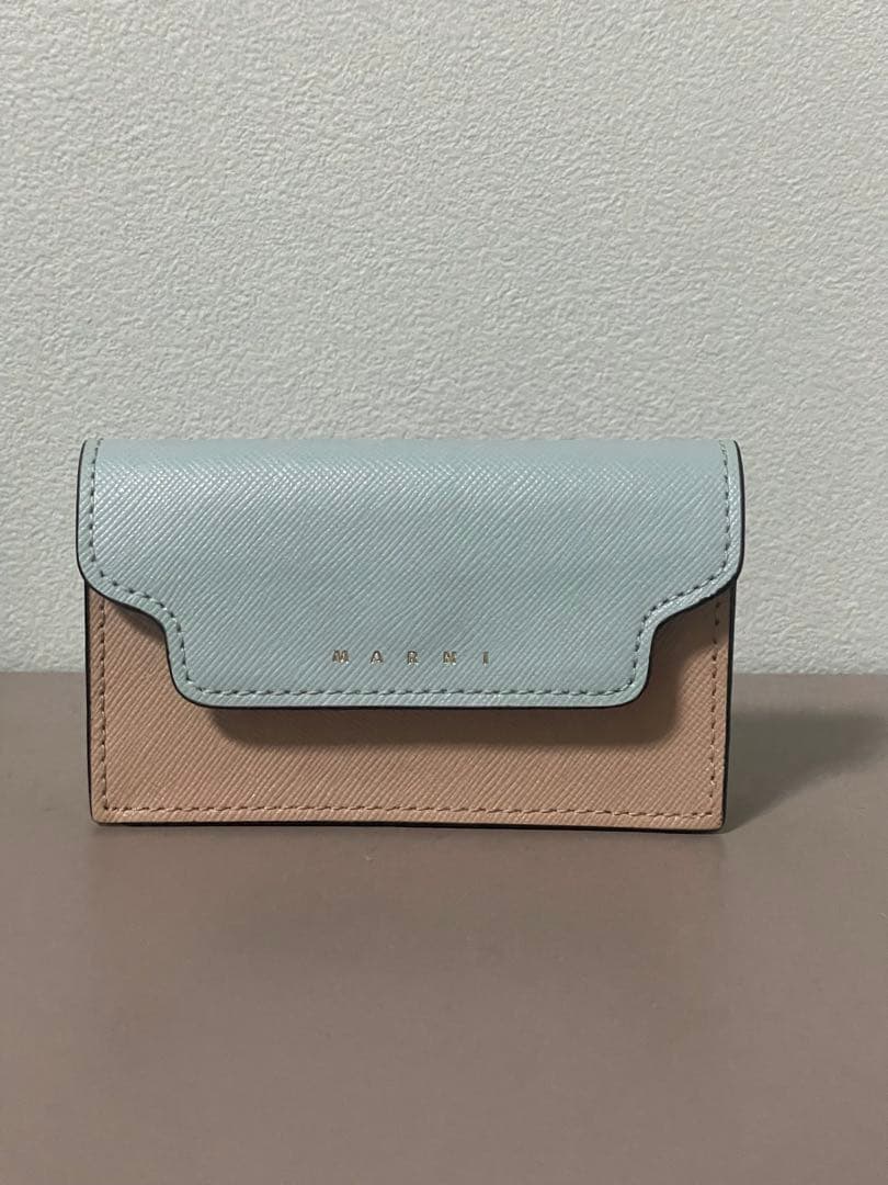 MARNI 水色とピンク 名刺入れ