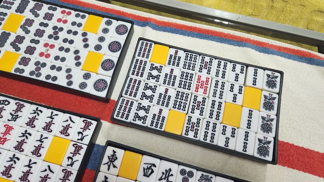 特大 麻雀牌一式 Lサイズ マージャンパイ 麻雀一式 まーじゃんぱい Ｌサイズ