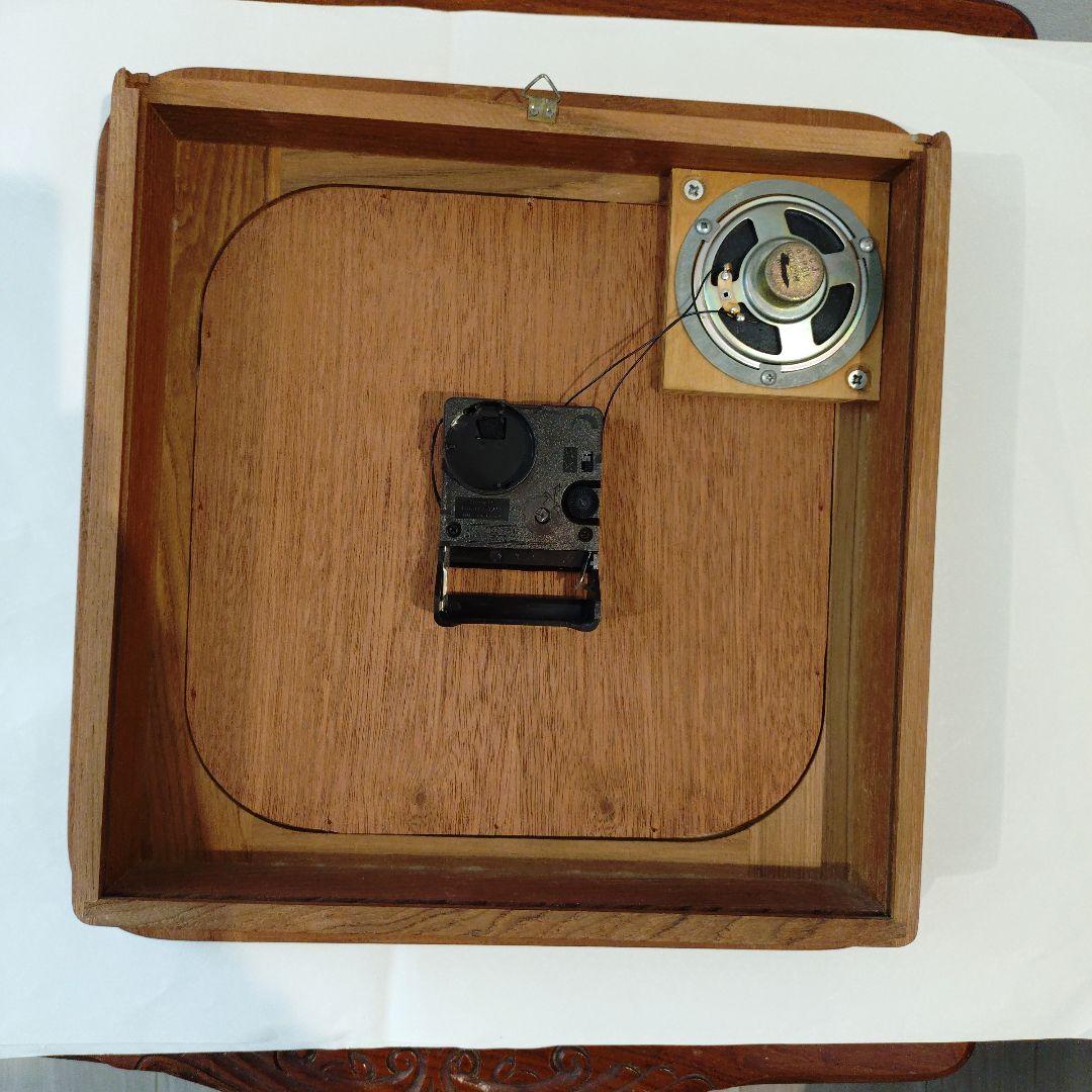 チーク材　壁掛け時計　デンマーク製　動作確認済み　1960年代　ヴィンテージ