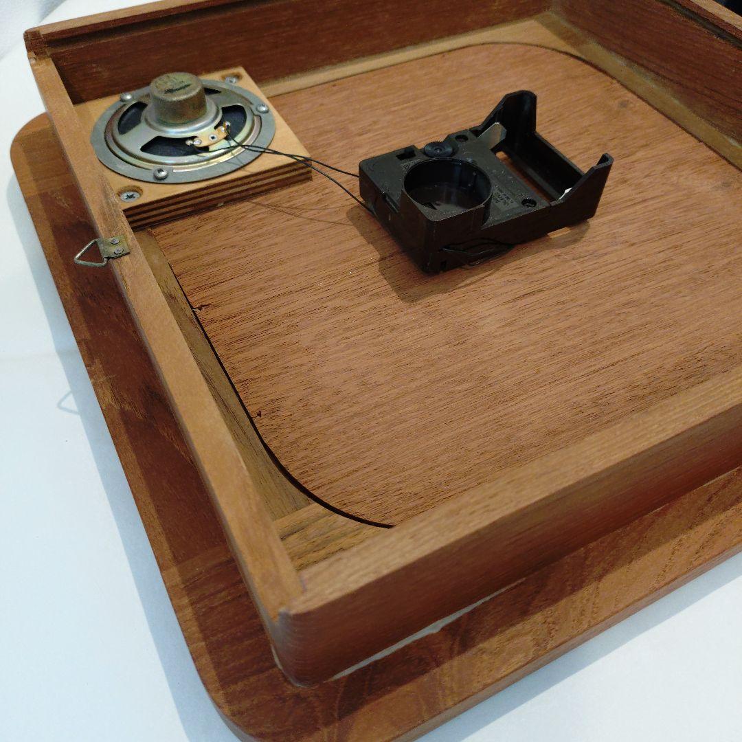 チーク材　壁掛け時計　デンマーク製　動作確認済み　1960年代　ヴィンテージ