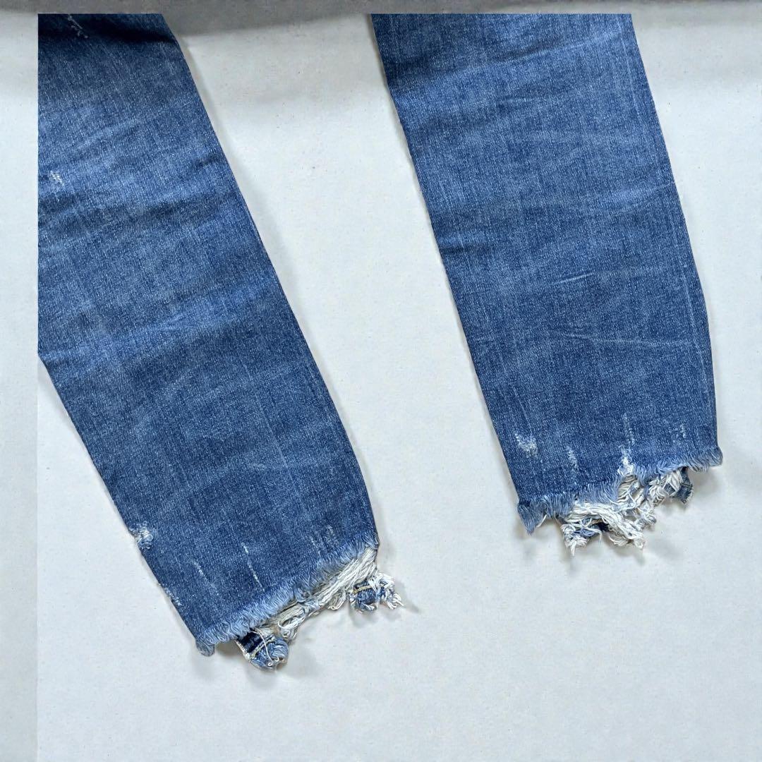 新品 DENHAM デンハム RAZORデストロイダメージスキニージョガーデニム