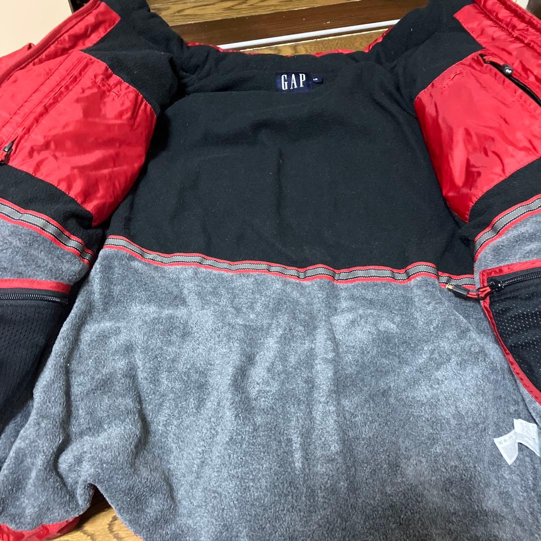 GAP ダウンジャケット164879　Lサイズ RED 裏フリース