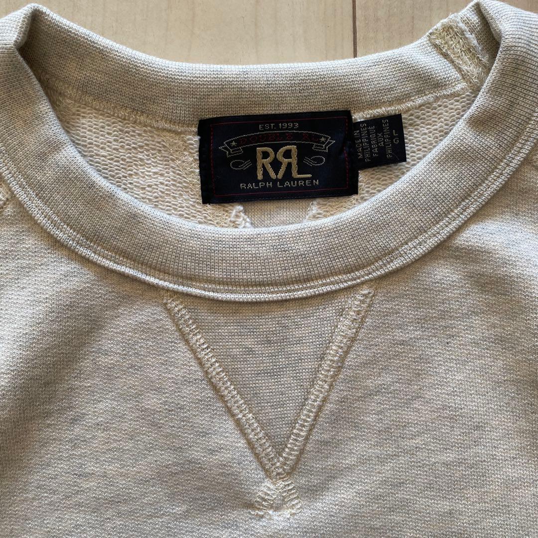 RRL 両Vガゼット ロゴプリント スウェット トレーナー