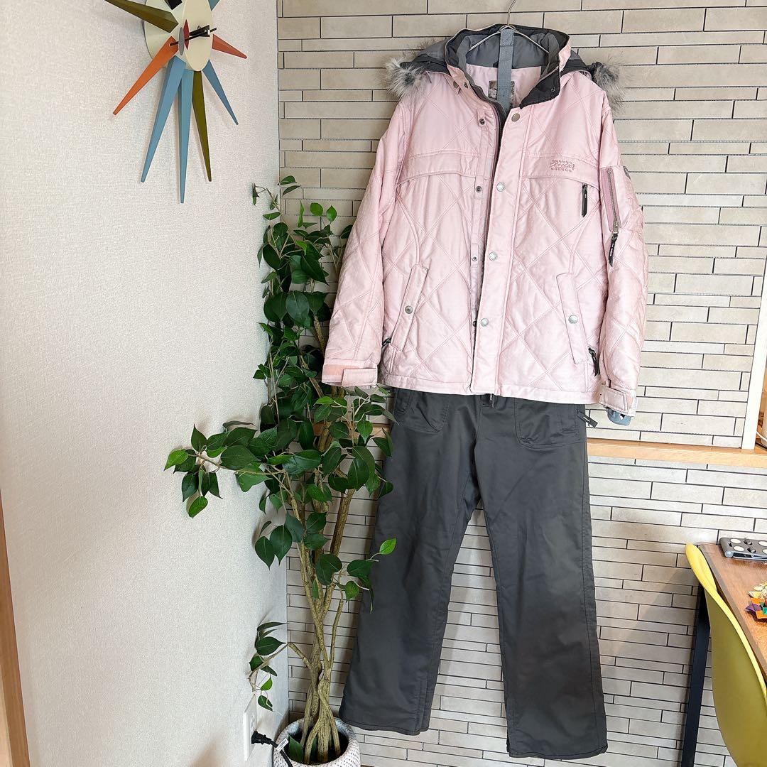x-nix スノー ウェア 上下 セットアップ ベビーピンク ブラウン S