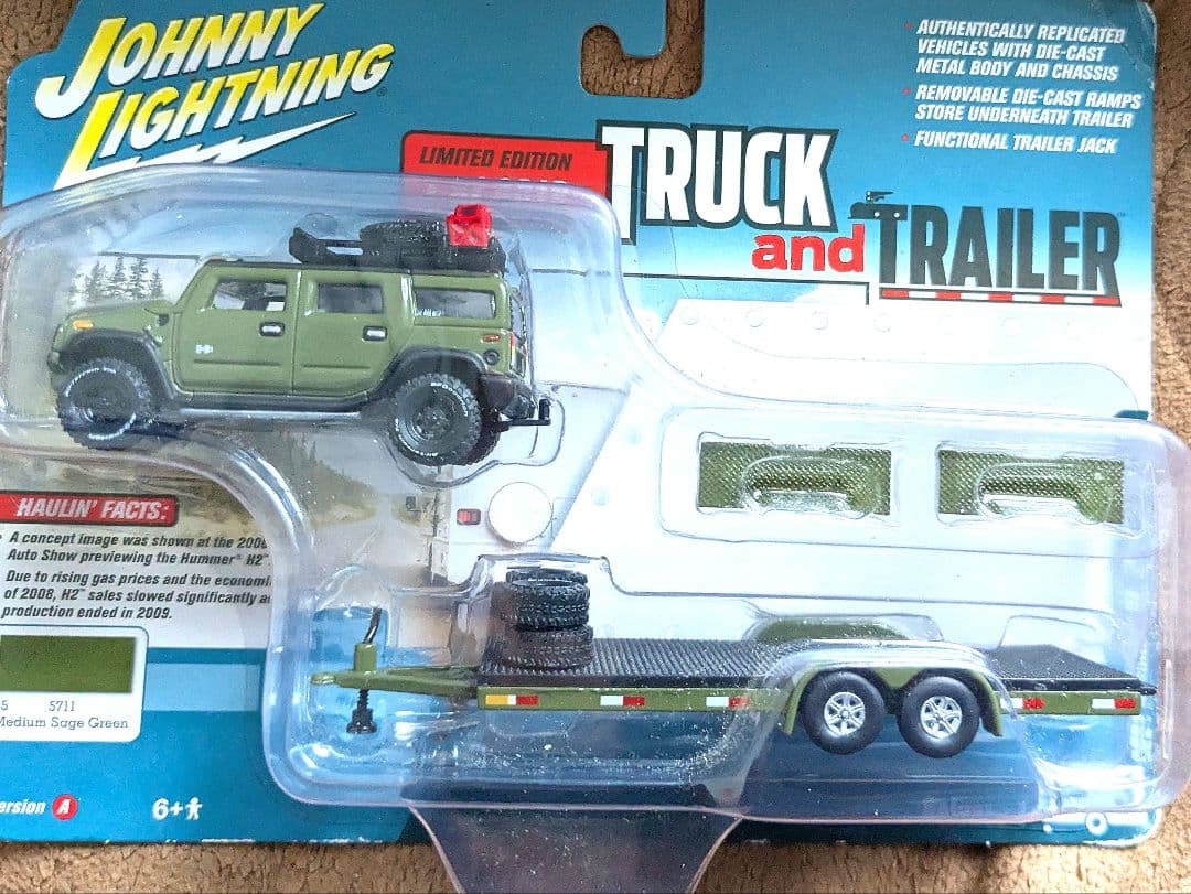 ミニカ　ジオラマ　ジョニーライトニング　ハマー　 H2　トレーラー