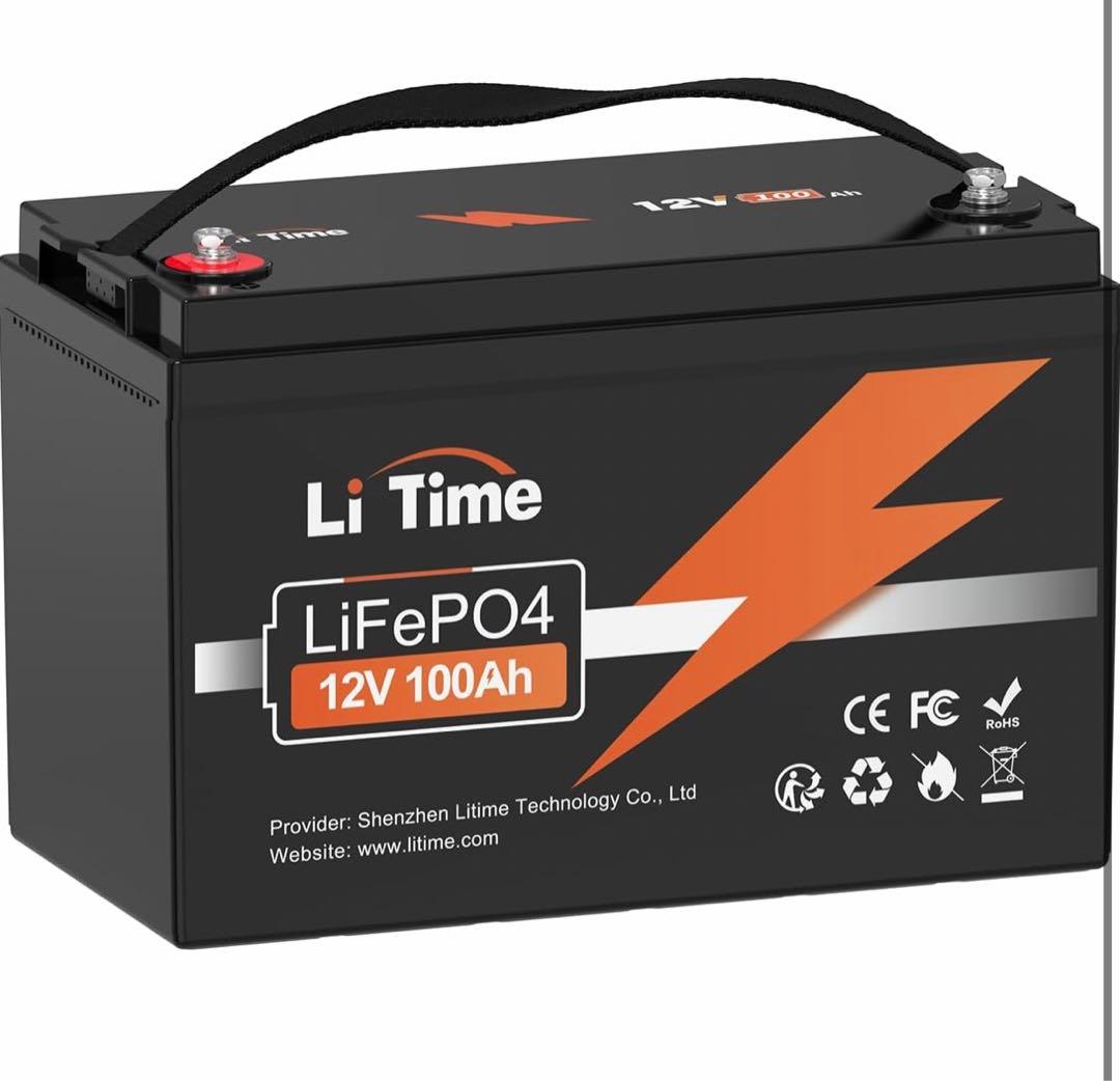 LiTime 12V100Ah リン酸鉄リチウムイオンバッテリー 1280W