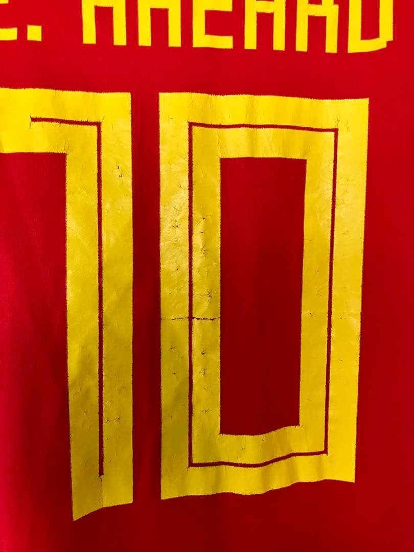 adidas ベルギー代表　アザール　サッカーシャツ XL レッド 10番