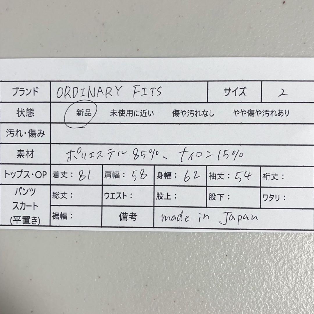 【新品未使用】オーディナリーフィッツ ナイロンモッズコート 日本製 サイズ2