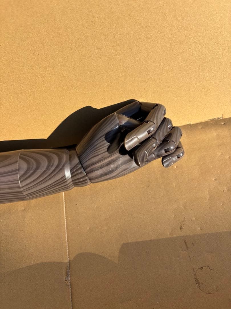 女性用 マネキン トルソー 可動式腕付きスタンド付きベージュ針打ち可