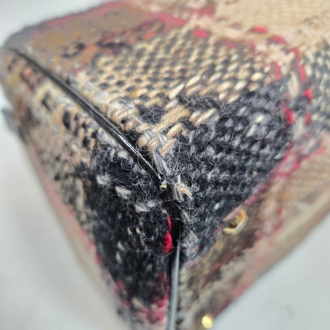 美品激レア BURBERRY ツイード ミニボストンバッグ ノバチェック