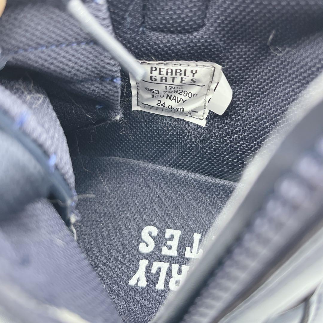 【超美品】パーリーゲイツ ハイカット レザーゴルフシューズ 24.0センチ