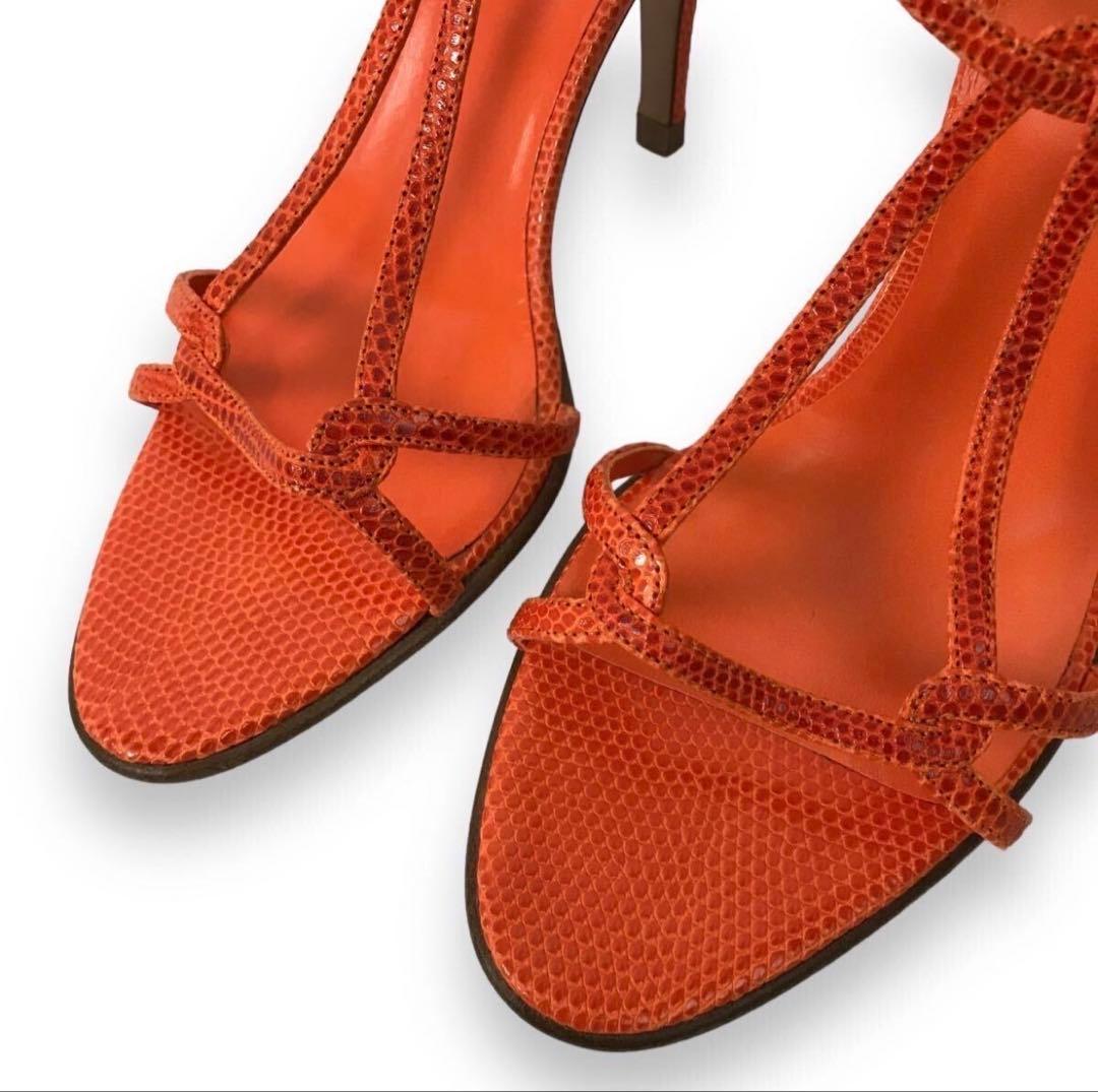 HERMES エルメス　リザードレザーストラップサンダル、ミュール35.5未使用