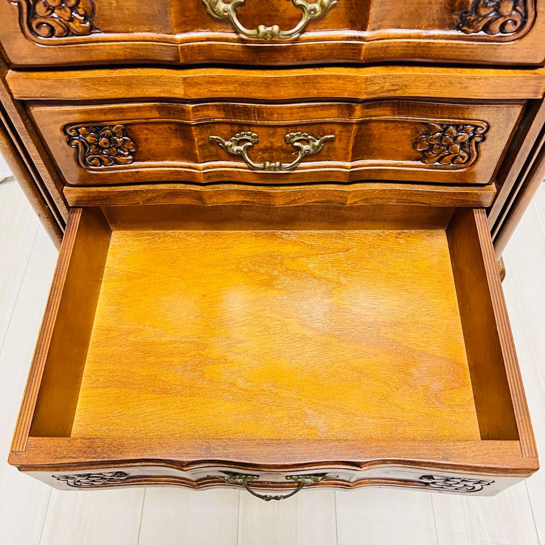 クラウディオ 猫脚 3段チェスト アンティーク イタリア製 大理石 天板