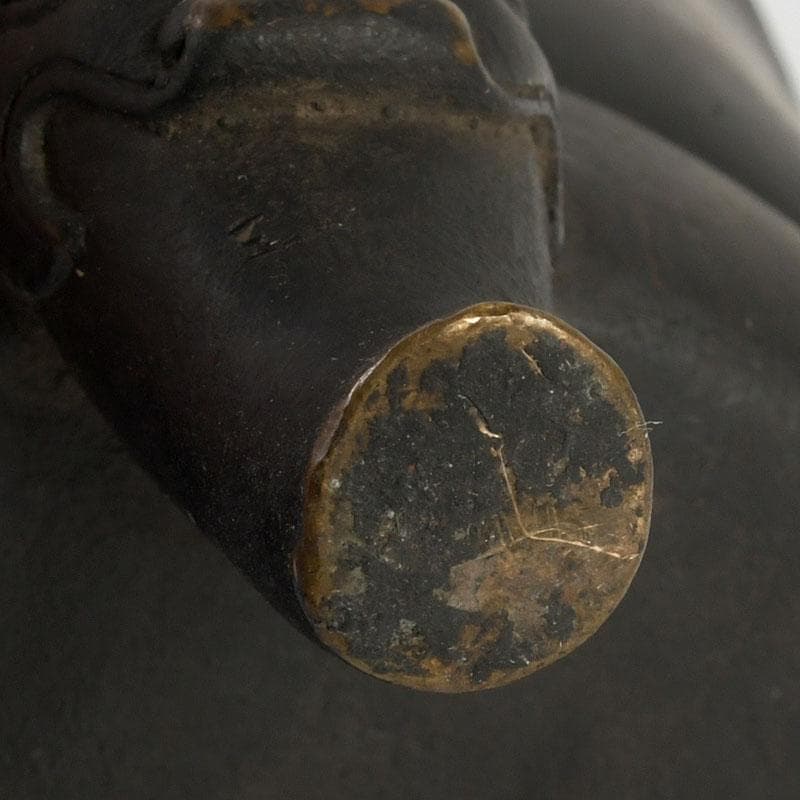 茶道具　古銅　鬼面　涼炉　香炉　在銘　Z　9628