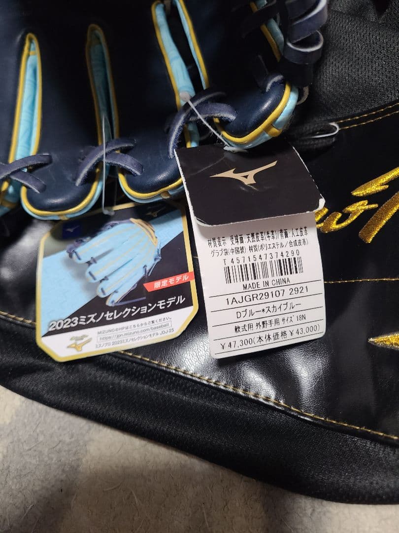 軟式グローブ 外野手用 ミズノプロ 1AJGR29107 2921　右投げ