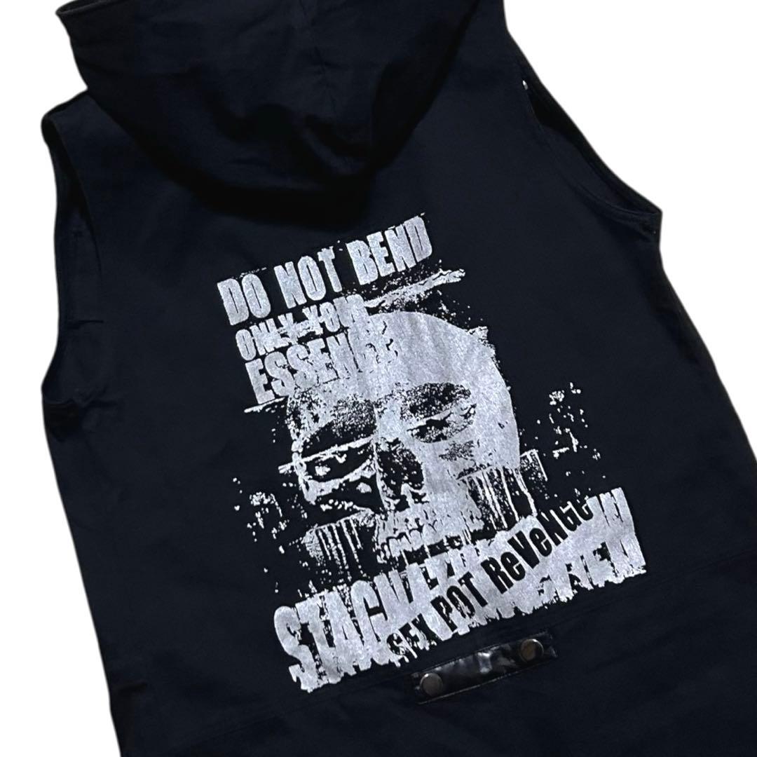 希少 SEXPOT セックスポットリベンジ レザー スタッズ パーカー ベスト