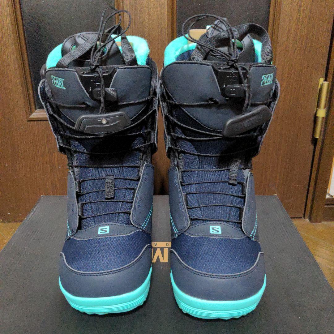 新品Salomon Pearl スノーボードブーツ 深青/ミント