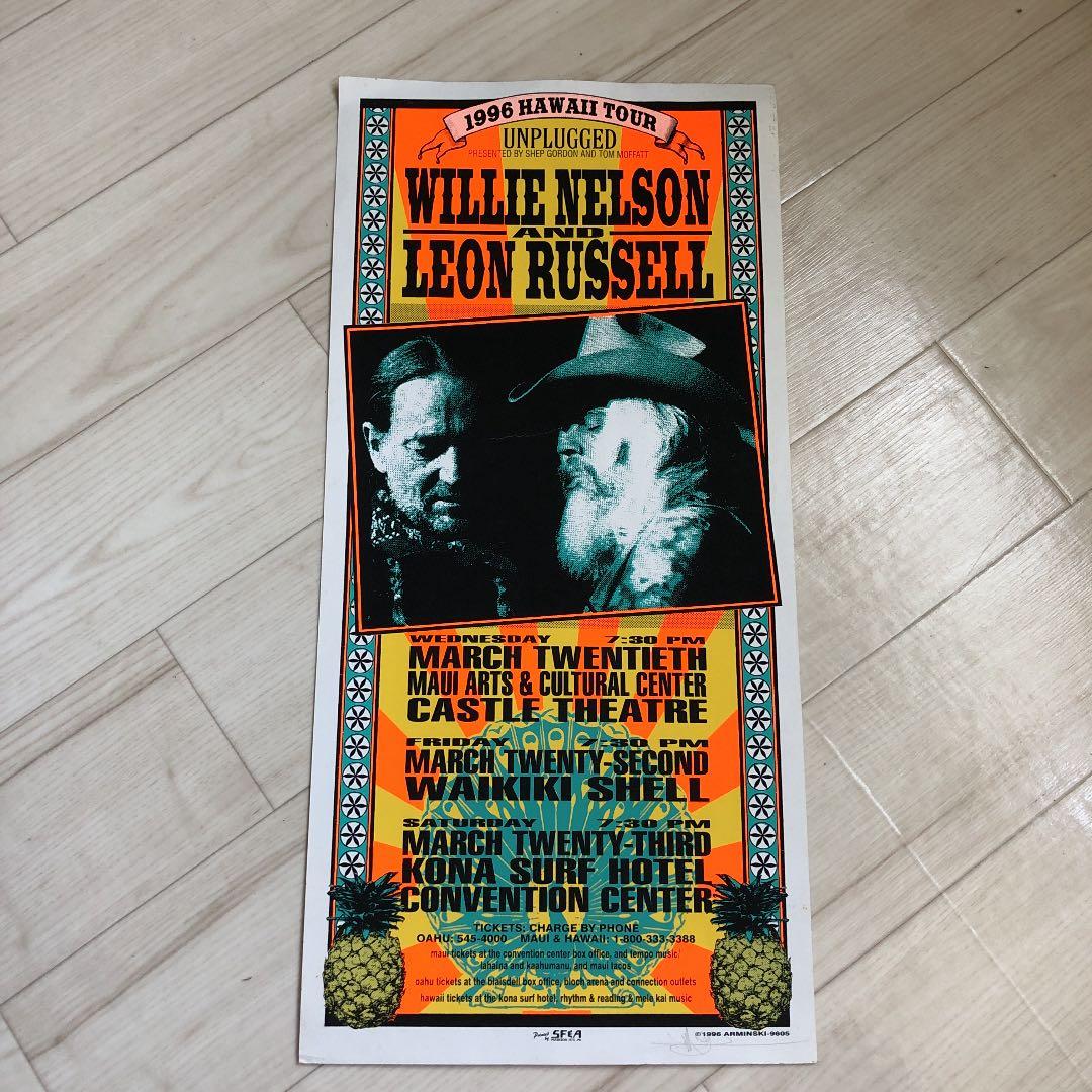 Willie Nelson Leon Russell ポスター ハワイ　レア