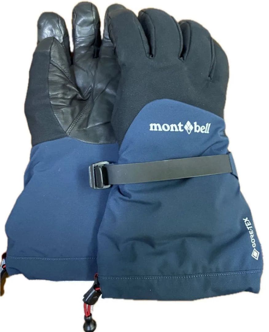 【美品】モンベルGORE-TEXメンズ Lネイビー山羊革