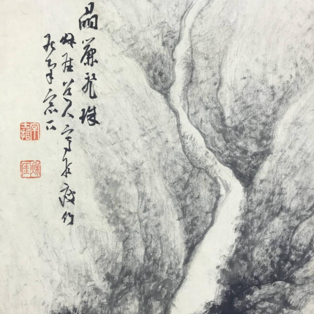 【真作】後藤秋厓/滝図/山水図/掛軸/名家伝来/AD-839