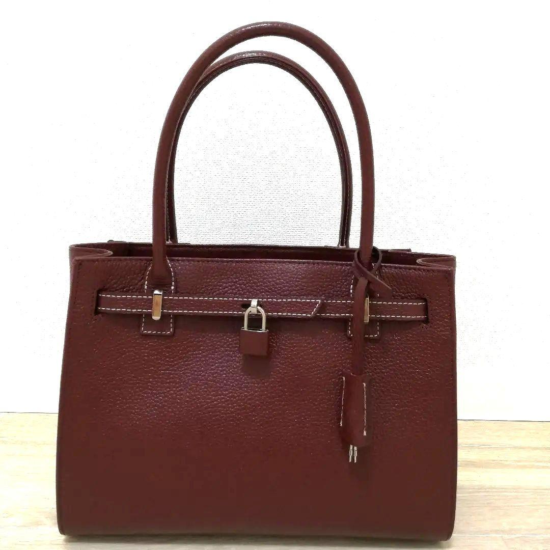 美品☆傳濱野 ミーティア 限定色 ハンドバッグ レザー 皇室御用達