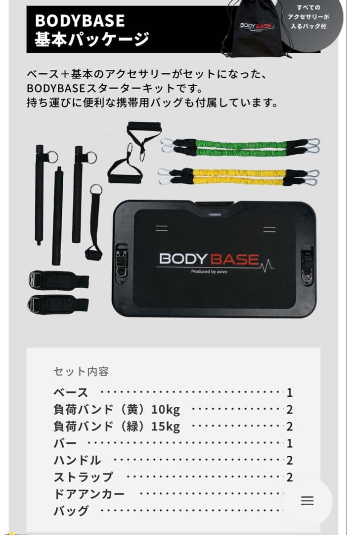 BODYBASE 基本パッケージ