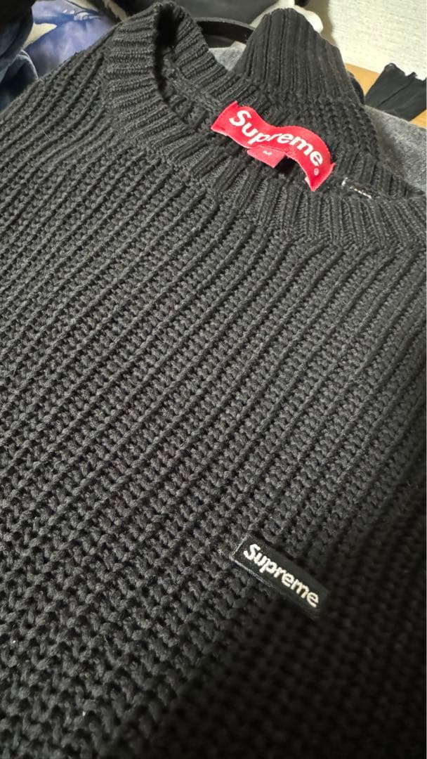 supreme small box logo コットンニット　ブラック