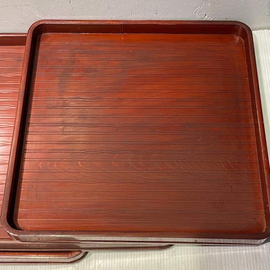 お盆　5枚セット　和風　年代物　キッチン　工芸品