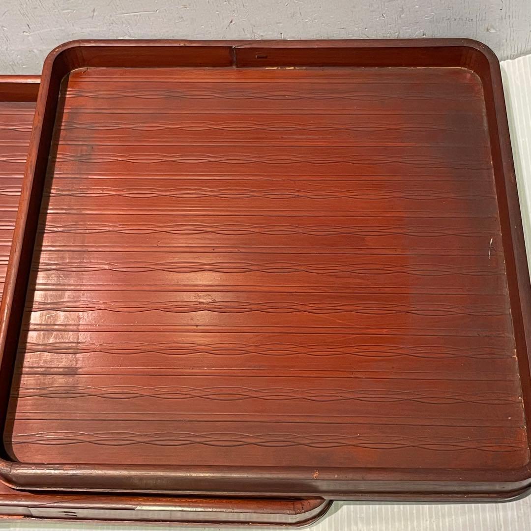 お盆　5枚セット　和風　年代物　キッチン　工芸品