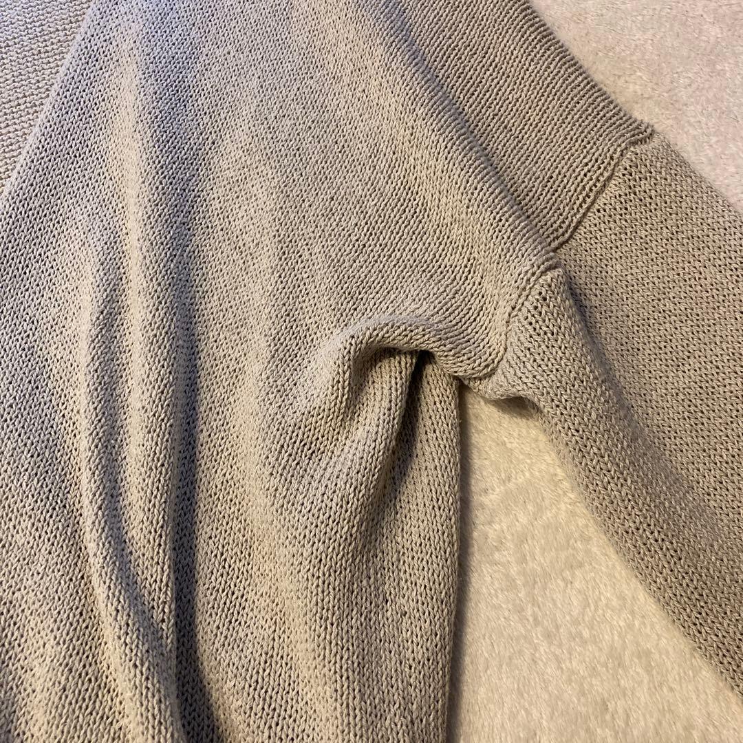 evam eva ドライシルク カーディガン シルク100% 羽織り グレージュ